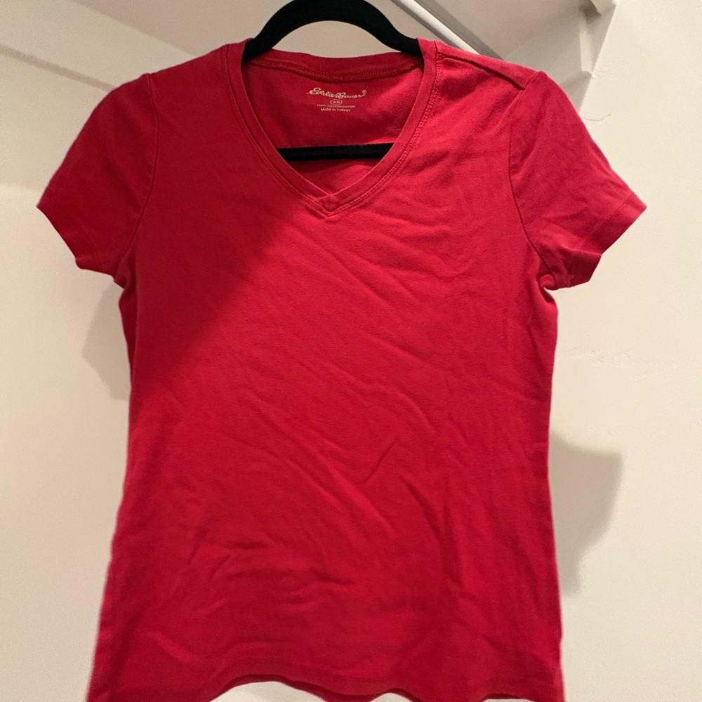 Eddie Bauer Women's Vibrant Red Short Sleeve Tee